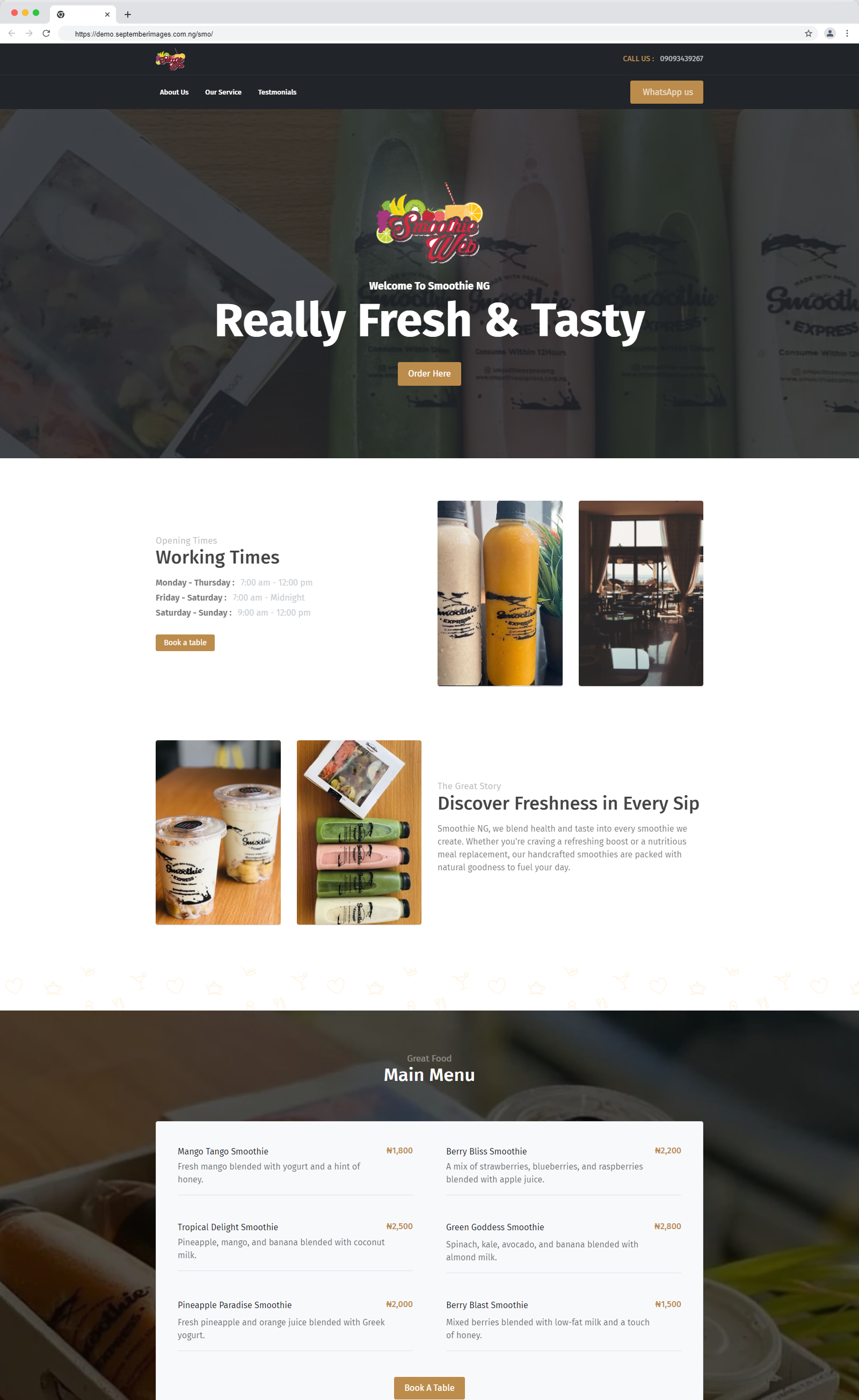 Website Development for Smoothie.NG